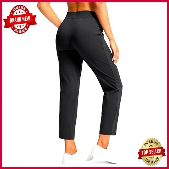 Petite Ankle Sweatpants 24/26 Inseam Stretchy 2 Pockets Golf Travel Casual - Picture 4 of 7